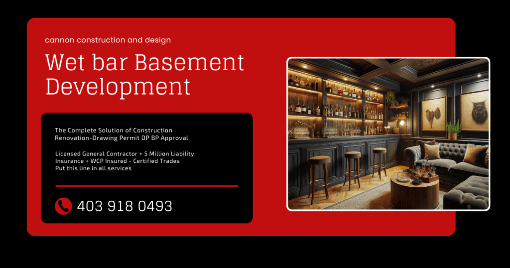 wetbar basement development