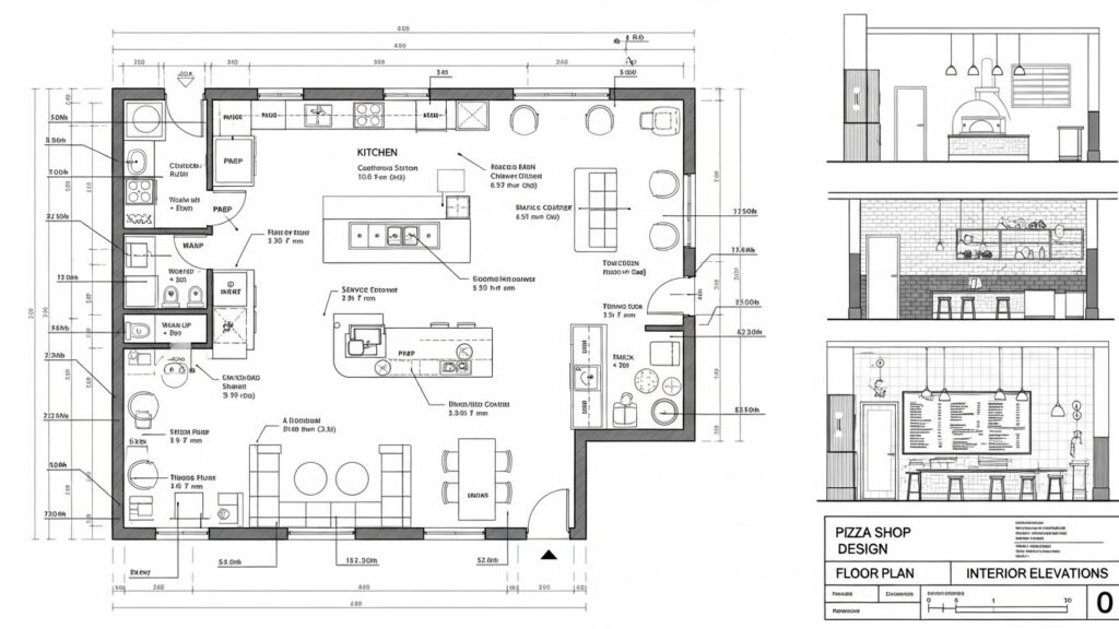 Pizza Shop Drawings & Construction