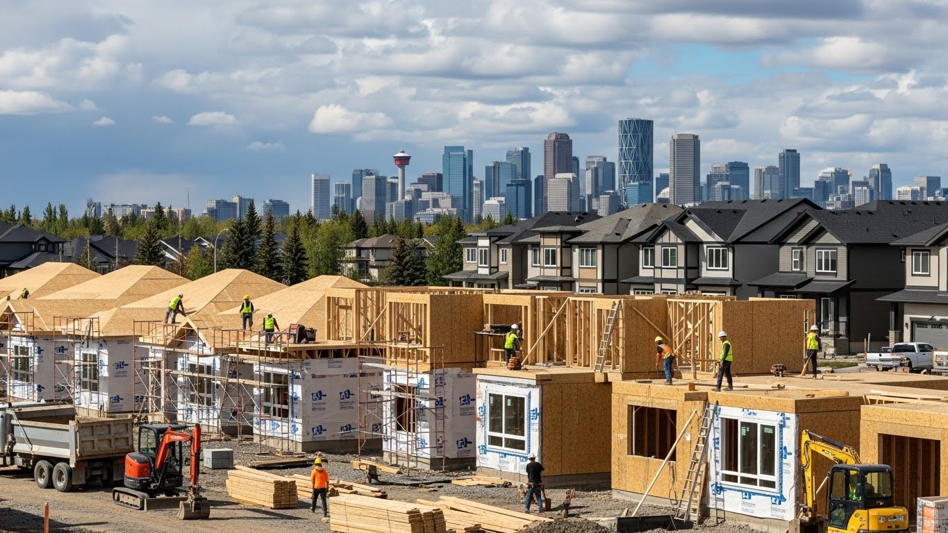 Residential construction in Calgary