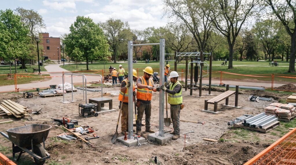 Outdoor Gym Construction